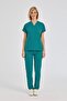Light Petrol Green Dr. Greys Doctor Nurse Medical Scrubs Set Terry Cotton Fabric - 2