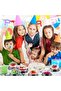عبوة من 50 حاوية بلاستيكية للكيك، صناديق مخبوزات صغيرة، علب يمكن التخلص منها مع أغطية، قطر 8 سم، ارتفاع 5 سم، صالحة للطعام، للحفلات والمناسبات - 5