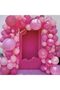 Other As picture 112pcs pink Balloon Arch wreath set, pink ballo with rose exploding stars and pink - 3