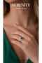 Heart Figure Waterway Zircon Stone Steel Plated Ring - 2