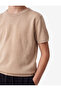 Short Sleeve Crew Neck Basic Knitwear Sweater - 3