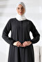 فستان أسود سادة بسحاب مخفي من Aveze Hajj Umrah Hijab Ferace - 5