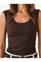 Cotton U-Neck Ribbed Sleeveless Blouse - 4