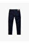Normal Waist Cotton Slim Fit Jean Trousers with Pockets - Slim Fit Jeans - 6