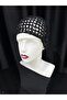 19069 Black Handmade Sequined Knitted Beanie Hat Bandana - 4