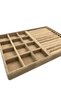 Domestic Production Berlin Model Suede Fabric Milk Coffee Color Sausage-Shaped-Compartment Drawer Jewelry Stand - 3