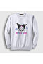 Unisex White Ribbons Kurami Kurami Sweatshirt 569258Tt