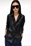 Women's Flowy Satin Shirt Black 1069 - 2