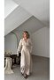 Double-Breasted Collar Button Detailed Women's Long Dress - 5