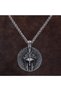 Gladiator Helmet Tribal Embroidered Locket 316L Steel Men's Silver Necklace and Chain - 3