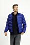 Windproof Sports Inflatable Jacket with Bag, Stand Collar, Zipper, and Pockets