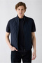 Mock Neck Pocketed Zippered Quilted Sports Vest - 3
