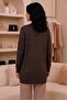 Women's Openwork Knitted Patterned Long Sleeve Knitwear Cardigan (Size 80 Width 56) - 4