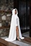 Velvet Fur Bridal Cape, Bridal Fur, Princess Cape, Bride Cape - 6