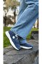 Abalin Genuine Leather Women's Sneakers Blue Suede - 2