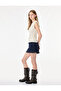 Embroidered Patterned Slim Fit Sleeveless Crew Neck Buttoned Draped Blouse - 2