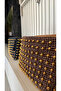Handmade Straw Bag with Leather Lining Front and Back Beaded Clutch Bag Brown (30X20Cm) - 7