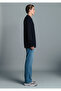 Navy Blue Textured Knitwear Polo 0710383-70490 - 6
