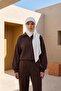 شال عملي من القطن الممشط مزود بحافة قابلة للإزالة وقابلة للتعديل ومضادة للانزلاق، SPS-2، كريمي - 3