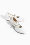 Elara White Genuine Leather Women's Low Heel Shoes, Sizes 34-43, Comfortable and Stylish Design - 5