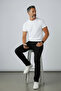 Men's Black Regular Fit Jeans Comfortable Cut Casual Stylish Flexible Modern Basic - 3