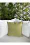 Pearl Pistachio Green Plain Throw Pillow Cover
