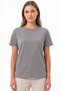 Women's Vision Crew Neck Premium Quality Dense Textured Cotton T-Shirt Dark Gray W101-R0220-04