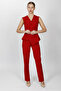 V-Neck Asymmetric Vest 1533505-Red - 1533505 - 4