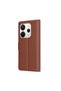 Case for Xiaomi Redmi Note 14 4G (Regional), Leather Folio, shockproof, brown - 5
