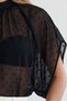 Women's Black Stand Collar Tie-Dye Draped Detailed Chiffon Blouse Alc-X15480 - 5