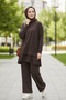 Women's Hijab Clothing Seasonal Modal Fabric Crew Neck Tunic Top and Bottom Set - 6