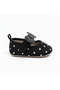 - Baby Polka Bow Soft Sole Shoes-Black & Brown - 0M to 18M - 5