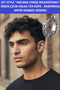 Zet Style Arcana Forge Men's Steel Hoop Earring – Antique Symbol Pattern, Non-Tarnishing, Single Piece - 3