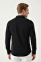 Black Comfortable Fit, Wrinkle-Free, Iron-Free Modal Fabric Lycra Men's Shirt 2602633 - 5