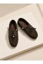 Women's Brown Lace-Up Loafer Casual Ballet Shoes - 7