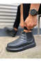 Th Colleciton Jy205 Boston Laceless Orthopedic Sole Skin Men's Sports Boots Cst - Black - 40 - 3