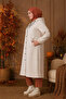 Women's Hijab Hooded Buttoned Long Cap - 6