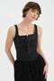 Women's Embroidered Fabric Detailed Underwire Design Blouse Corset