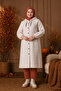 Women's Hijab Hooded Buttoned Long Cap - 5