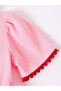 Girls Strawberry Embroidered Short Sleeve Dress - 4