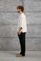 Men's T-Shirt Gst Fakir Kol Beige Oversize Linen Crew Neck - 4