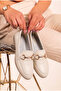 Cc 0070 Beige Comfortable Lightweight Buckle Daily Women's Ballerinas