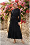 Hakim Collar Belted Viscose Dress 4077-07 Black