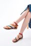 Zri̇n-039 Premium Taba Multi Ankle Strap Flip Flop Women's Sandals - 4