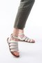 Zri̇n-041 Premium White Orthopedic Genuine Leather Women's Sandals