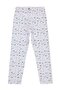 Butterfly Patterned Tights for 6-9 Years Old - Off-White