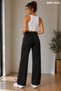 Bürümcük Fabric High Waist Elastic Waist Loose Palazzo Trousers - 4