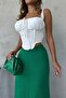 My Fashion High Waist Ribbed Woven Maxi Skirt