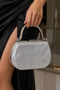 Women's Evening Dress Bag with Metal Handle and Chain Strap, Stylish Design, Evening Event, Special Occasion Bag - 5