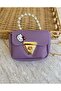 Hello Ki̇tty Figure Pearl Handle Mini Girls' Bag (Long Chain Strap Available) - 3